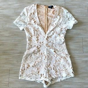 White lace romper